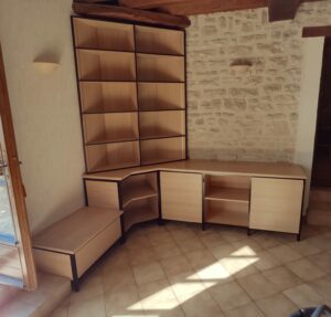 meuble bois métal